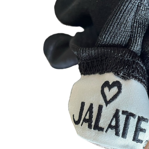 Jalate Vintage 90s Black Gray Holographic Goth Witchy Vampy Floral Maxi Dress - Picture 7 of 8